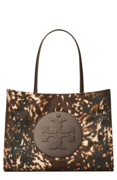 Tory Burch Small Ella Printed Tote In Brown