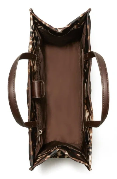 Tory Burch Small Ella Printed Tote In Brown