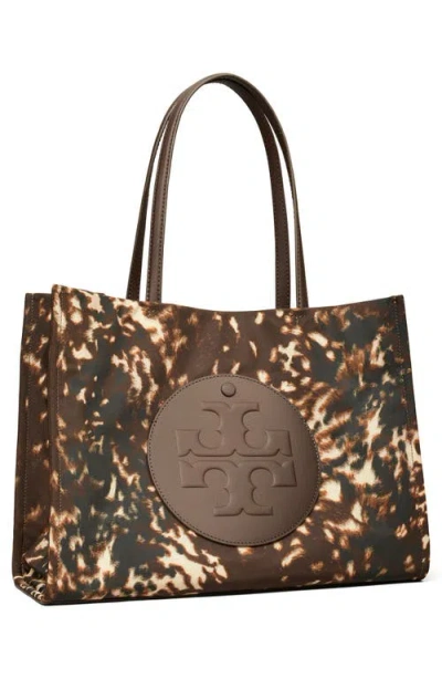 Tory Burch Small Ella Printed Tote In Brown