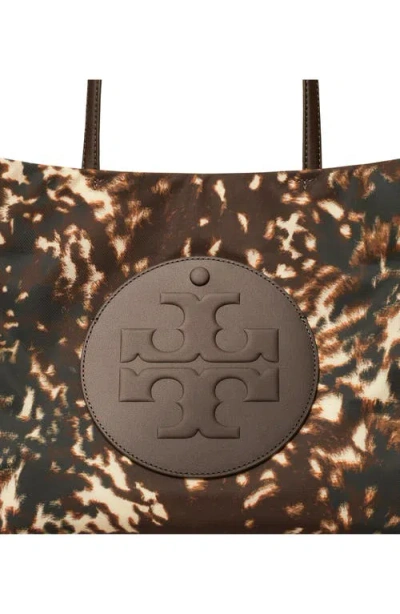 Tory Burch Small Ella Printed Tote In Brown