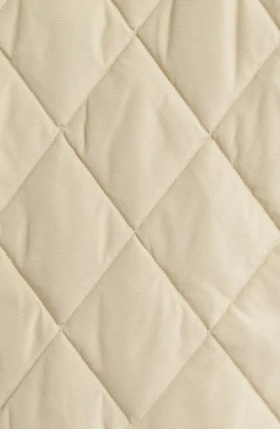 Schott Nyc Quilted Down Shirt Jacket In Neutral