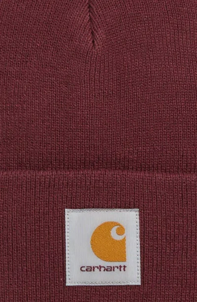 Carhartt Work In Progress Schooling Beanie In Red
