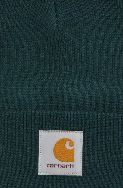 Carhartt Work In Progress Short Watch Beanie In Green