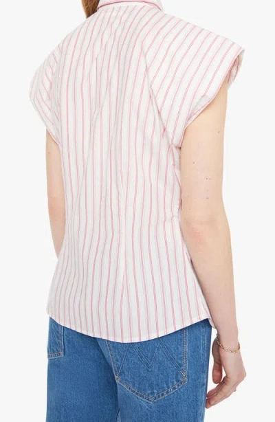 Mother The Cap Game Stripe Cotton Button-up Shirt In Multi