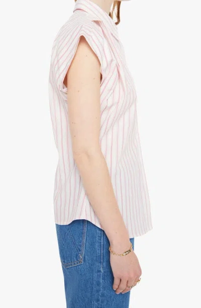 Mother The Cap Game Stripe Cotton Button-up Shirt In Multi