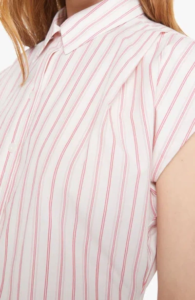 Mother The Cap Game Stripe Cotton Button-up Shirt In Multi