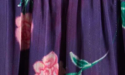 Ava & Yelly Kids' Swiss Dot Long Sleeve Dress In Purple