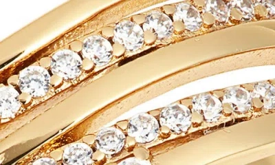 Nordstrom Demifine Cubic Zirconia Crossover Multiband Ring In Gold
