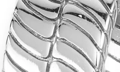 Nordstrom Demifine Herringbone Hoop & Cubic Zirconia Stud Set In Metallic