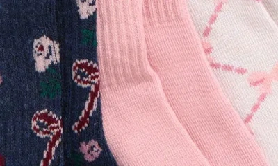 Capelli New York Kids' Roses & Bows Assorted 6-pack Crew Socks In Multi