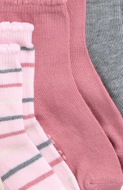 Capelli New York Bows Assorted 10-pack Gripper Crew Socks In Multi