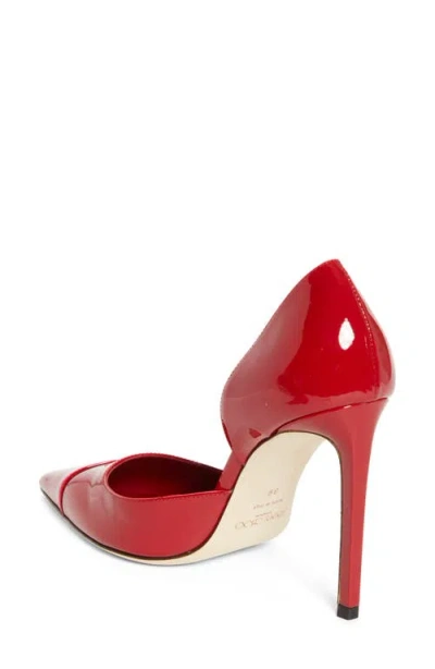 Jimmy Choo Gucci Interlocking G Logo Leather Loafers In Red