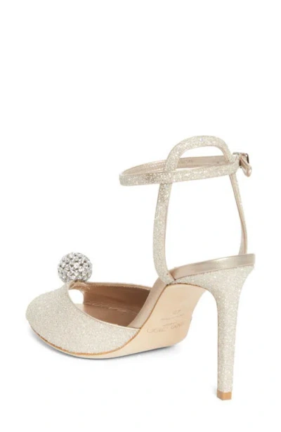 Jimmy Choo Sacora 85mm Heeled Sandals Ankle Strap In Neutral