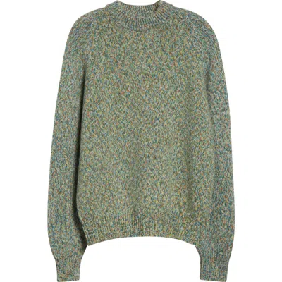 De Bonne Facture Raglan Sleeve Wool Sweater In Green