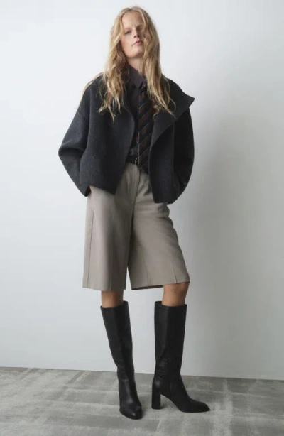 Mango Knee High Boot In Black