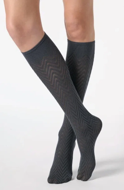 Oroblu Herringbone Knee High Socks In Multi
