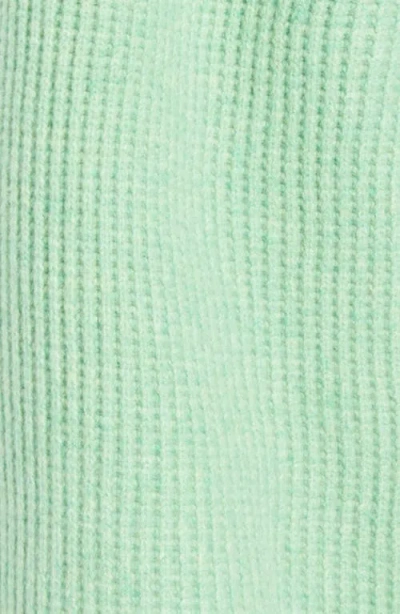 Krost Speckle Extralong Fringed Wool Scarf In Green