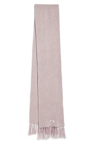 Krost Speckle Extralong Fringed Wool Scarf In Pink