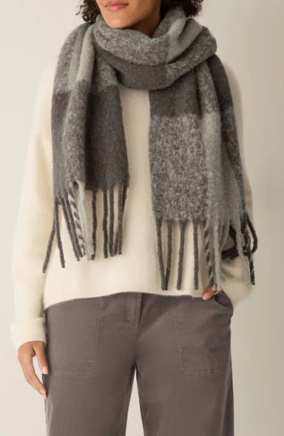 Eileen Fisher Boucle Cloud Scarf In Gray