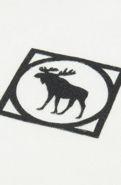 Abercrombie Kids Kids' Emblem Cotton Blend Graphic T-shirt In White