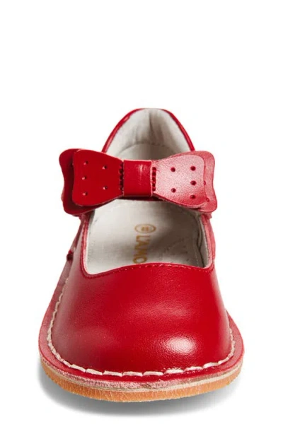 L'amour Iris Bow Mary Jane Flat In Red