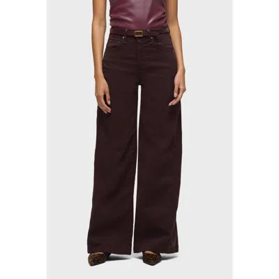 Hudson James High Rise Wide Leg Jeans In Black Coffee In Brown