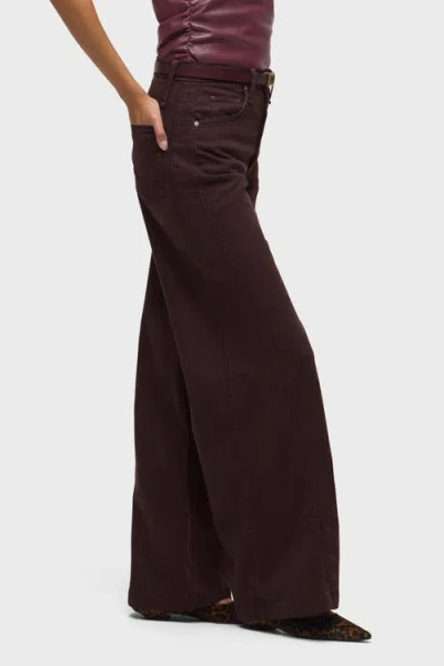 Hudson James High Rise Wide Leg Jeans In Black Coffee In Brown