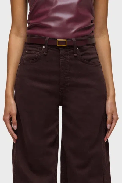 Hudson James High Rise Wide Leg Jeans In Black Coffee In Brown