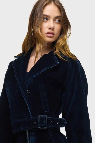 Hudson Jeans Raglan Moto Jacket In Black