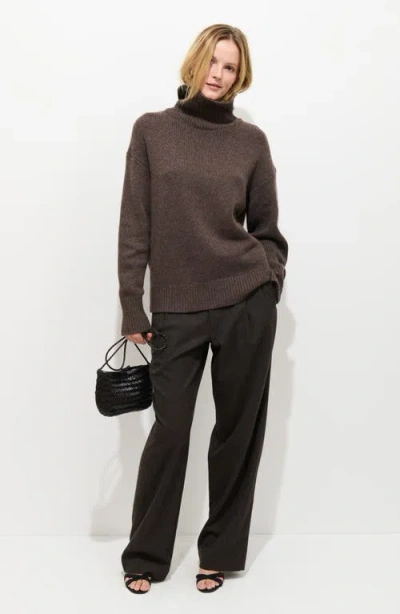 Alex Mill Nottinghill Merino Wool Blend Turtleneck Sweater In Brown