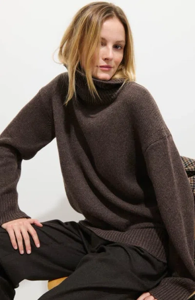 Alex Mill Nottinghill Merino Wool Blend Turtleneck Sweater In Brown