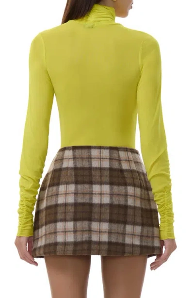 Afrm Julien Tie Neck Top In Green