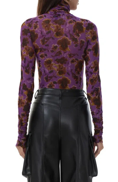 Afrm Julien Tie Neck Top In Animal Print