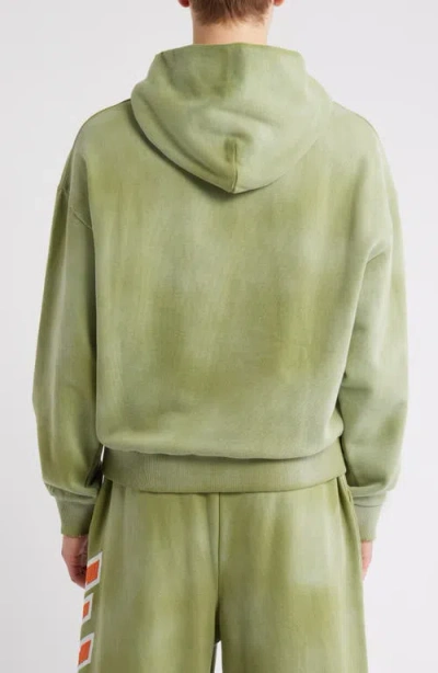 Elwood Fireside Distressed Logo Hoodie In Green