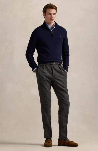 Polo Ralph Lauren Regular Fit Wool Johnny Collar Sweater In Blue