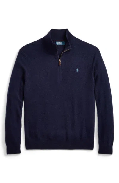 Polo Ralph Lauren Regular Fit Wool Johnny Collar Sweater In Blue