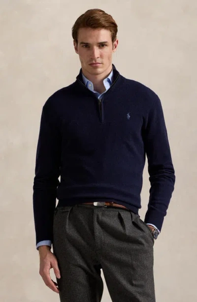 Polo Ralph Lauren Regular Fit Wool Johnny Collar Sweater In Blue