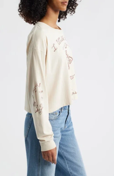 Daydreamer Johnny Cash Walk The Line Cotton Graphic T-shir In White