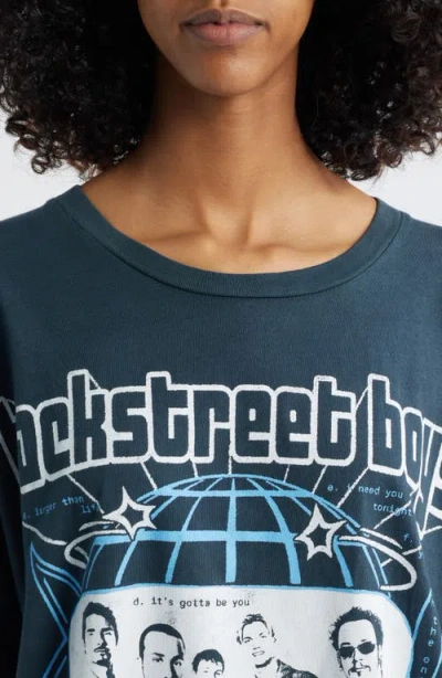 Daydreamer Backstreet Boys Into The Mille Cotton Graphic T-shirt In Blue
