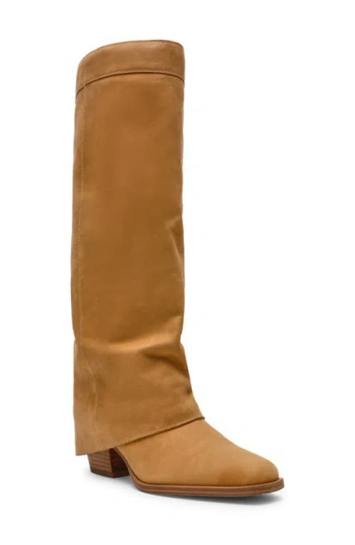 Steve Madden Winnick Foldover Knee High Boot In Yellow