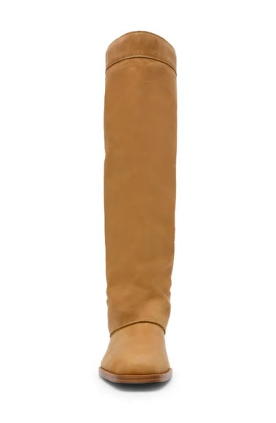 Steve Madden Winnick Foldover Knee High Boot In Yellow