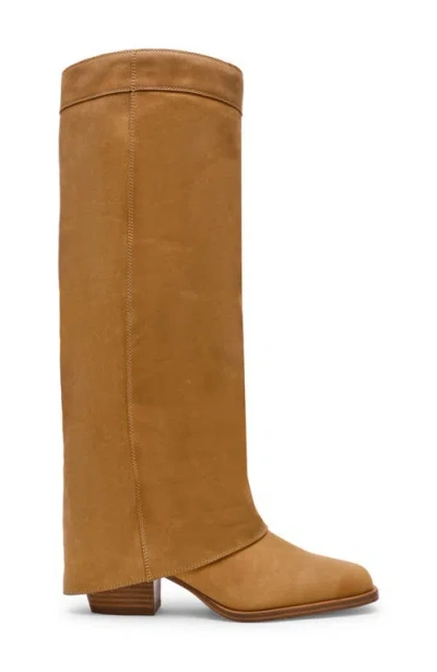 Steve Madden Winnick Foldover Knee High Boot In Yellow