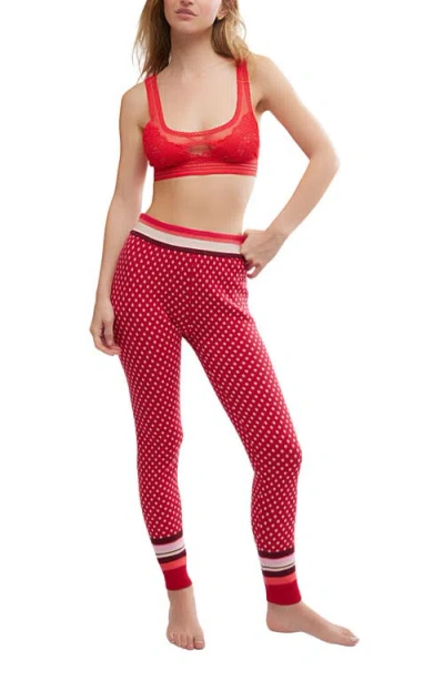 Free People Intimately Fp Moonlit Meadow Mesh Bralette In Red