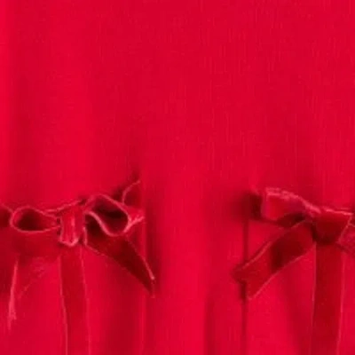 Chinti & Parker Wool-cashmere Velvet Bow Sweater In Red