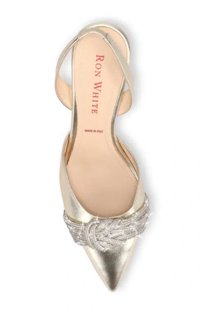 Ron White X The Devil Wears Prada Slingback Pointed Toe Pump In Silver