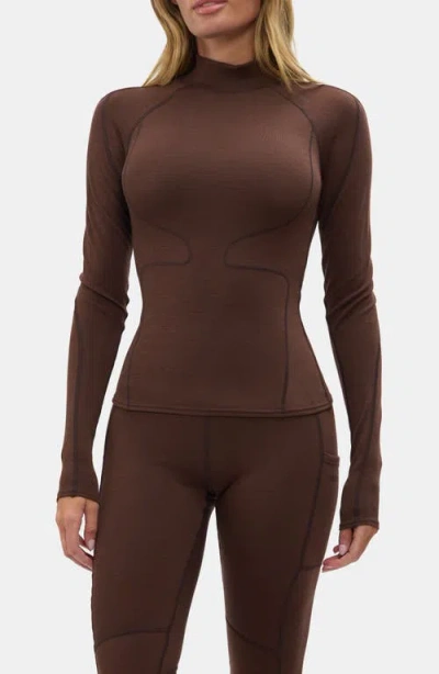 Halfdays Fay Base Layer Top In Brown
