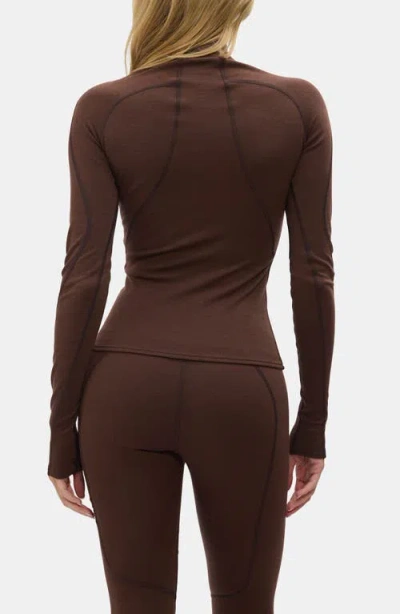 Halfdays Fay Base Layer Top In Brown