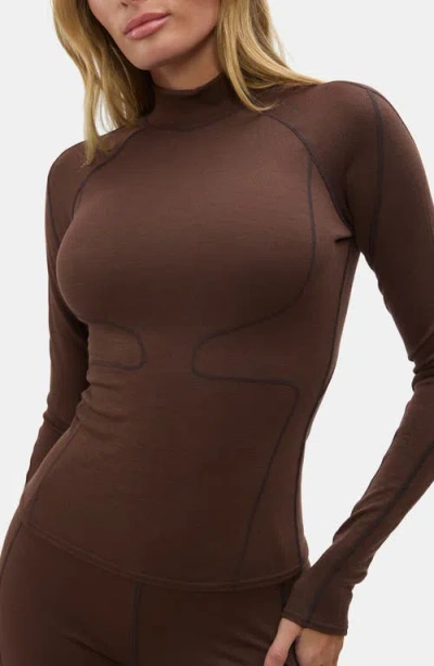 Halfdays Fay Base Layer Top In Brown