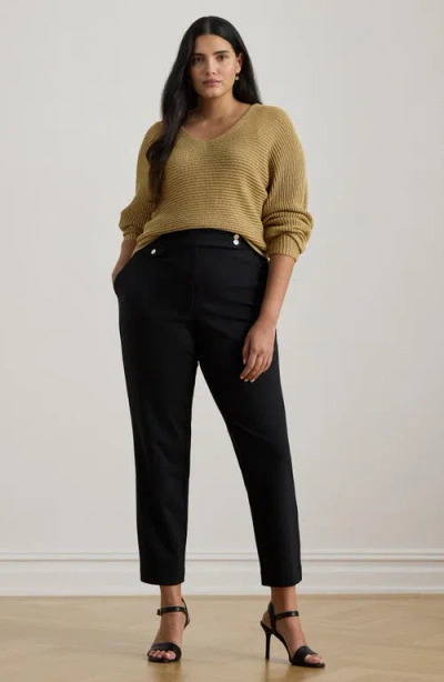 Ralph Lauren Plus Size Ponte Ankle Pant In Multi