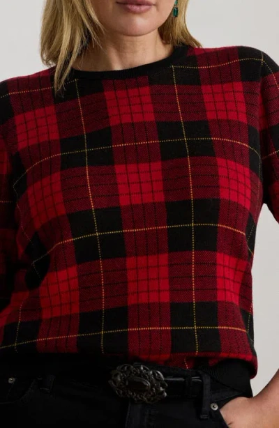 Ralph Lauren Womens Plaid Cotton Blend Sweater P Xs Xxl In Multi